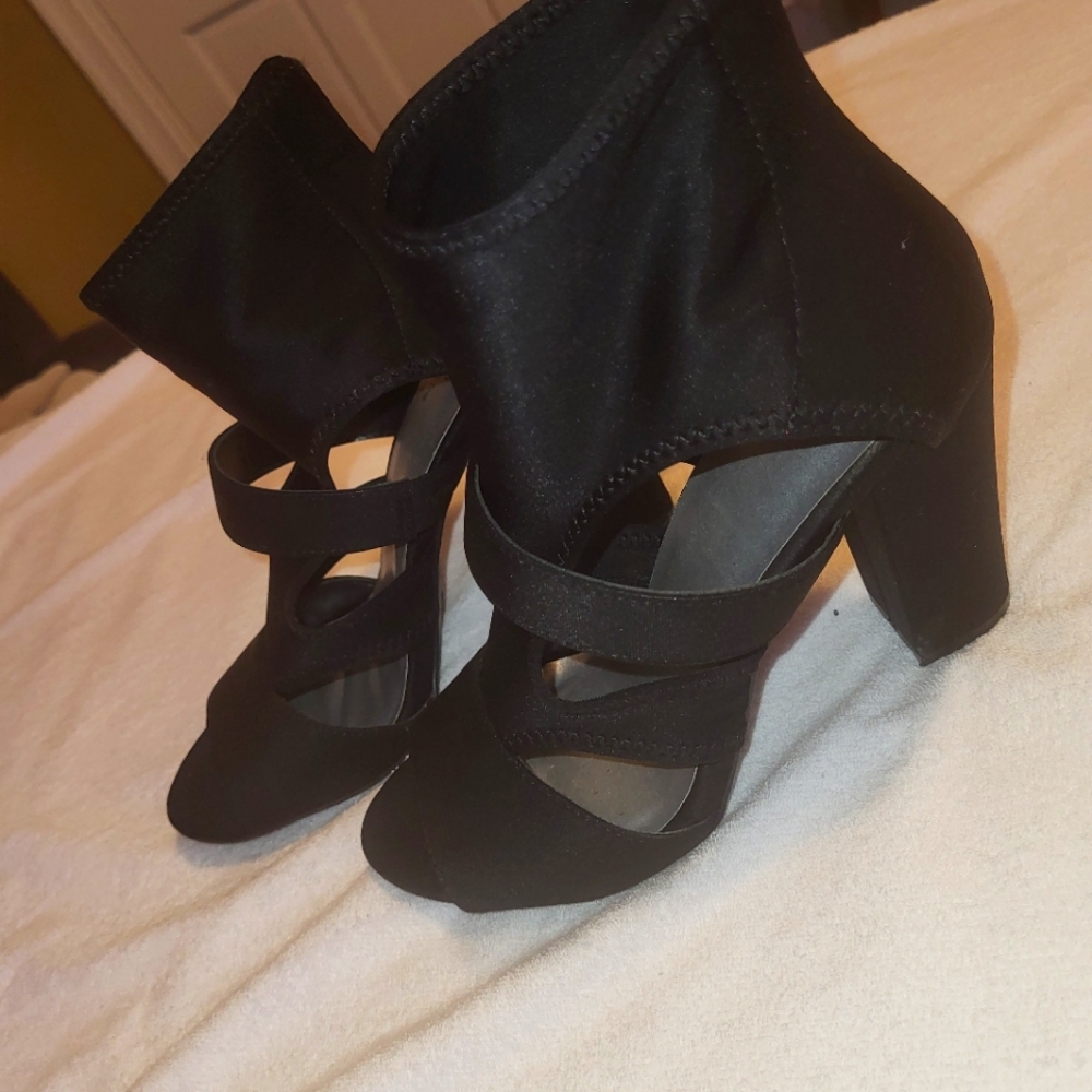 Black Ankle top heels